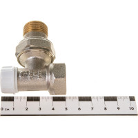 Обратный угловой вентиль ВН 1/2 никелированный с разъёмным соединением Uni-Fitt 175N2000