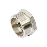 Футорка НВ 1-1/2х1 никелированная Uni-Fitt 604N6400