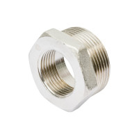 Футорка НВ 1-1/2х1 никелированная Uni-Fitt 604N6400