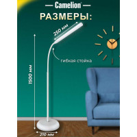 Напольный светильник, белый, LED, торшер, 6Вт, 230В, сенсорное включение, 4 уровня яркости, 4000К Camelion KD-795 C01 12494