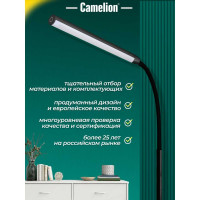 Напольный светильник, чёрный, LED, торшер, 6Вт, 230В, сенсорное включение, 4 уровня яркости, 4000К Camelion KD-795 C02 12495