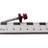 Кровельный саморез Tech-Krep КР сверло 4,8х35 RAL-3005 винно-красный 250 шт, ведро 127873