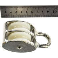 Двойной оцинкованный блок для троса, нейлоновый шкив 40мм 1шт - ярлык Tech-Krep 112732