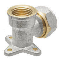 Угольник водорозетка с креплением 20х1/2" ц/г Rvc RC 00696