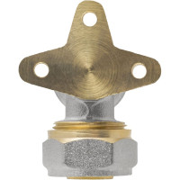 Угольник водорозетка с креплением 20х1/2" ц/г Rvc RC 00696