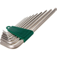 Набор Г-образных экстрадлинных шестигранников Hans 1.5-10мм, 9шт. 16772-9M