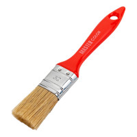 Флейцевая кисть, толщина 12мм, 70% ПБT / 30% светлая натуральная щетина, нержавеющий обжим, пластиковая ручка, ширина 30мм МASTER COLOR 30-0121