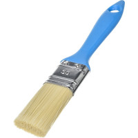 Флейцевая кисть, толщина 12мм, ПЭТ-щетина, нержавеющий обжим, пластиковая ручка, ширина 30мм МASTER COLOR 30-0201