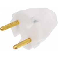 Электрическая разборная вилка 6А/220В белая СИБИН 55152-W