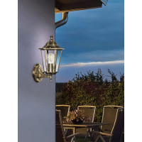 Садово-парковый светильник, шестигранный на стену вверх 100W E27 230V, черное золото FERON 6201/PL6201 11135