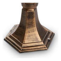 Садово-парковый светильник, круглый на постамент 60W 230V E27, черное золото FERON PL3704 11364