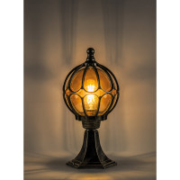 Садово-парковый светильник, круглый на постамент 60W 230V E27, черное золото FERON PL3704 11364