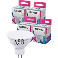 Светодиодная лампа КОСМОС LED JCDR 6.5Вт 220В GU5.3 3000К LkecLED6.5wJCDRC30 417247