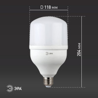 Светодиодная лампа ЭРА STD LED POWER T120-40W-4000-E27  Е27 40 Вт колокол нейтральный белый свет, Б0027005