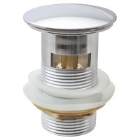 Круглый выпуск для умывальника MPF 1.1/4", клик-клак с переливом ИС.110368