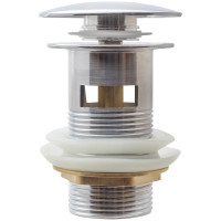 Круглый выпуск для умывальника MPF 1.1/4", клик-клак с переливом ИС.110368