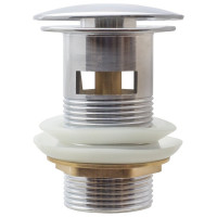 Круглый выпуск для умывальника MPF 1.1/4", клик-клак с переливом ИС.110368