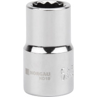 Головка торцевая 12-гранная. 1/2"-1/2" тип ND19-1/2 NORGAU 063708015