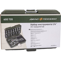 Набор Дело Техники головок и принадлежностей 1/4", 35 предм. 600735