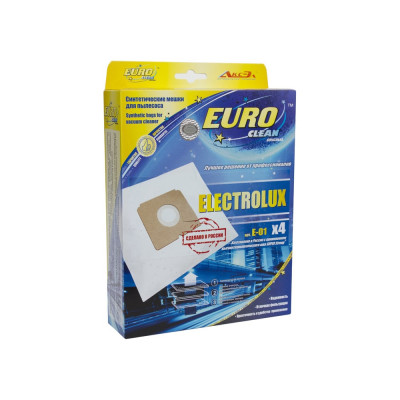 Мешок-пылесборник синтетический для пылесосов ELECTROLUX, AEG, ZANUSSI (4 шт.) EURO CLEAN E-01/4