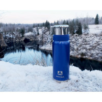 Термос с молотковой эмалью Арктика 0.75 л, синий 106-750-BL
