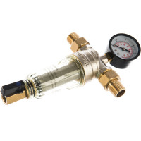 Фильтр 1/2, для холодной воды, с манометром, d53 Гейзер Бастион 7508165233 32676