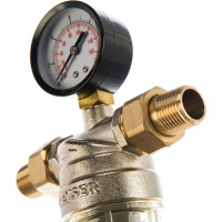 Фильтр 1/2, для холодной воды, с манометром, d53 Гейзер Бастион 7508165233 32676