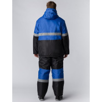 Зимний костюм с полукомбинезоном Мегрес-2 СОП Факел (ткань OxLine, 90) васильковый/черный; 52-54; 170-176 87468913.005