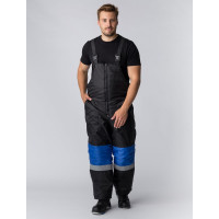 Зимний костюм с полукомбинезоном Мегрес-2 СОП Факел (ткань OxLine, 90) васильковый/черный; 52-54; 170-176 87468913.005