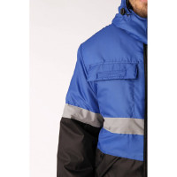 Зимний костюм с полукомбинезоном Мегрес-2 СОП Факел (ткань OxLine, 90) васильковый/черный; 52-54; 170-176 87468913.005