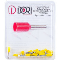 Наконечник втулочный изолированный DORI 1мм2 25 шт 2616
