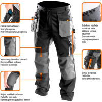 Рабочие брюки NEO Tools 81-220 р. L/52 81-220-L