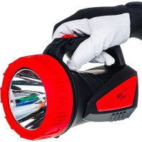 Фонарь ЯРКИЙ ЛУЧ S-250A аккум. св/диод. прожектор, 2 режима 100/250лм, прорезин.корпус, ЗУ 220В 4606400001324