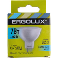 Светодиодная лампа Ergolux JCDR LED-JCDR-7W-GU5.3-4K 7Вт GU5.3 4500K 172-265В 12159