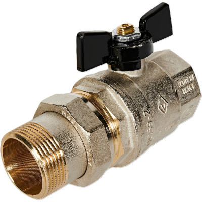 Кран Американка Н/В Ду-32 /1-1/4" Бабочка черная Bugatti OREGON 03220042