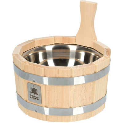 Ушат с нержавеющей вставкой Банные штучки 3.5 л 33215