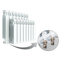 Биметаллический радиатор RIFAR MONOLIT Ventil 500 14 секц. нижн. прав. R-MN-500-14-VR