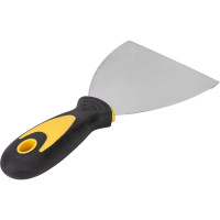 Шпатель FIT нерж.сталь, прорезиненная ручка, 4", 100мм 06696