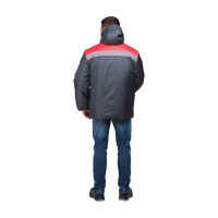 Утепленная куртка ГК Спецобъединение РАЙТ темно-серый/красный, размер 104-108, рост 170-176 Кур 317/104/170