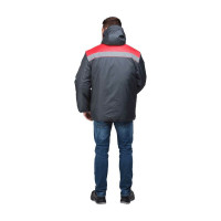 Утепленная куртка ГК Спецобъединение РАЙТ темно-серый/красный, размер 120-124, рост 170-176 Кур 317/120/170