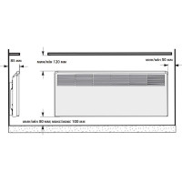 Конвектор Ensto FinnHeat, электронный термостат, вилка, 500Вт EPHBE05PR