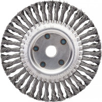 Щетка плоская (200х22.2 мм; витая; сталь 0.5 мм) для УШМ Elitech 1820.073700