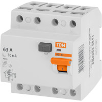 Устройство защитного отключения ВД1-63 4Р 63А 30мА TDM ELECTRIC SQ0203-0044