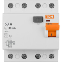 Устройство защитного отключения ВД1-63 4Р 63А 30мА TDM ELECTRIC SQ0203-0044