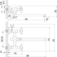 Универсальный смеситель Lemark Contour LM7451C