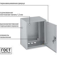 Щит с монтажной панелью TDM ELECTRIC ЩМП-1-0 SQ0905-0059