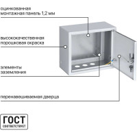 Щит с монтажной панелью ЩМП-2.3.1-0 250х300х150 TDM ELECTRIC SQ0905-0052