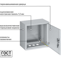 Щит с монтажной панелью ЩМП-3.3.15 300х300х150 TDM ELECTRIC SQ0905-1013