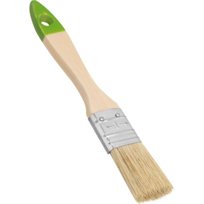 Плоская кисть, 25 мм натуральная щетина, деревянная ручка СИБРТЕХ 82261