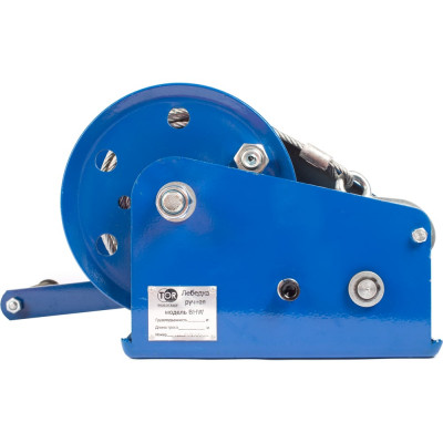 Ручная барабанная лебедка с тросом TOR 1170кг 20м стальной корпус BHW 11315